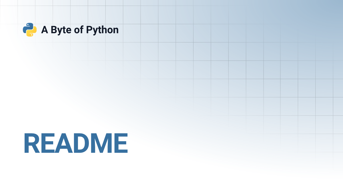 README | A Byte of Python